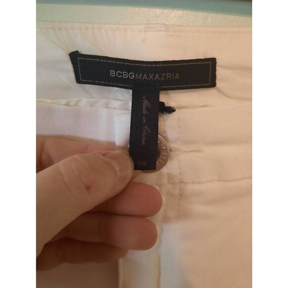 BCBG Maxazria size 6 White Wide Leg Crop Pants - Picture 3 of 4